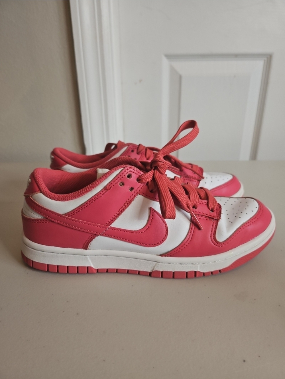 Nike Dunks Low Panda Pink and White Women's Size 7